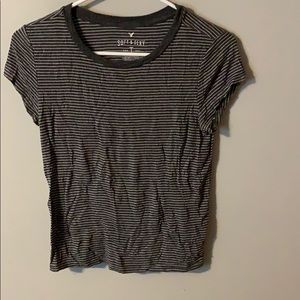 soft & sexy stripped cropped tee